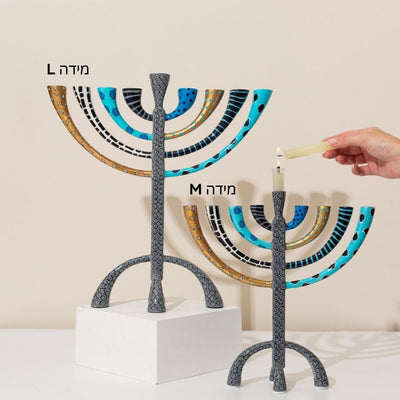 חנוכיה יוקרתית בעיצוב מרהיב בעבודת יד - מודל The Classic Premium 