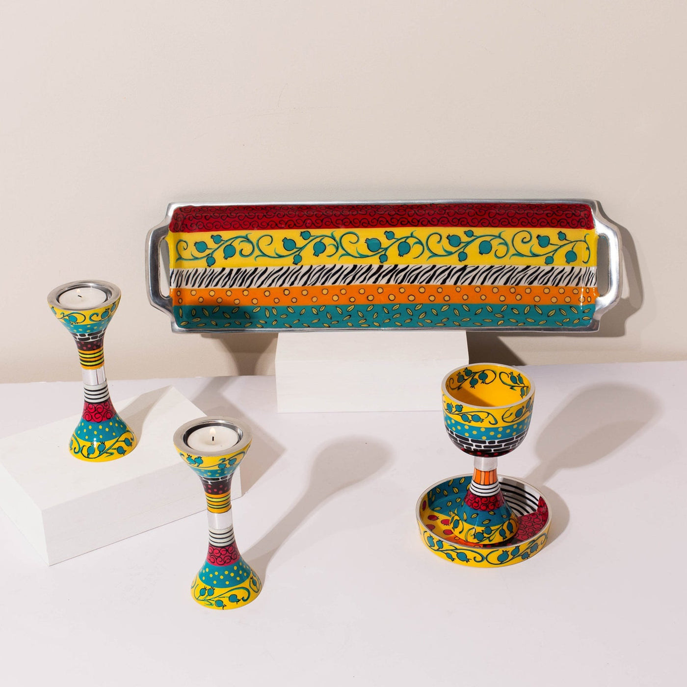 סט שבת יוקרתי בעיצוב אומנותי – דגם Premium Shabbat 