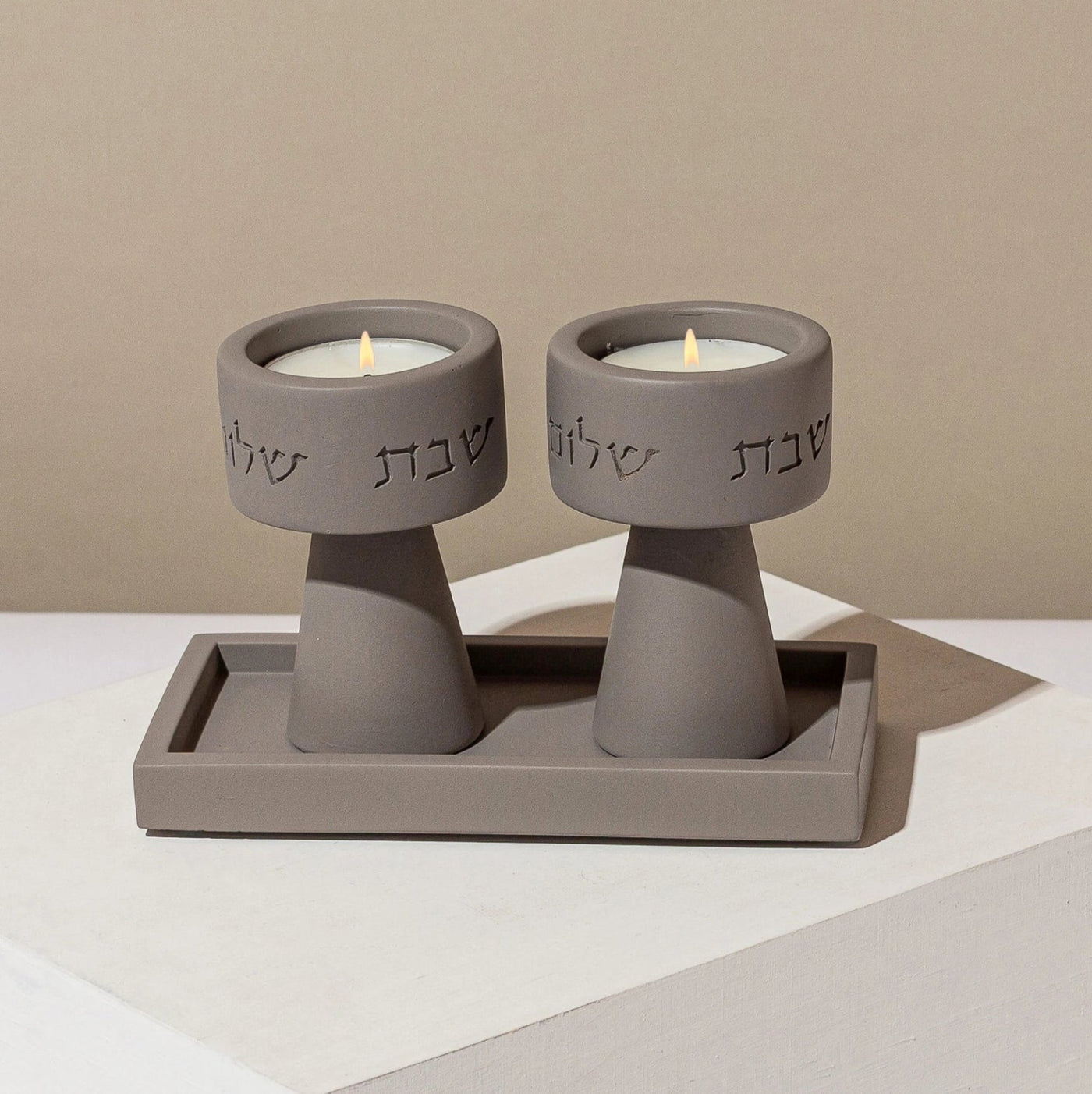 פמוטים מעוצבים בעבודת יד לשבת – דגם Solura 