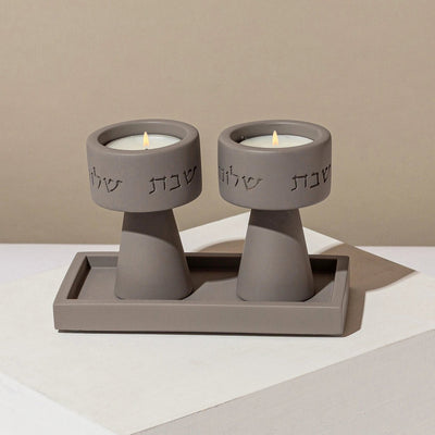 פמוטים מעוצבים בעבודת יד לשבת – דגם Solura 