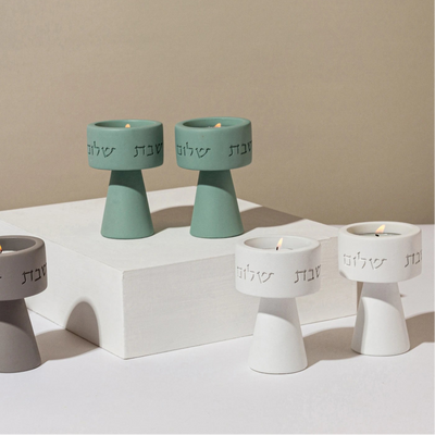 פמוטים מעוצבים בעבודת יד לשבת – דגם Solura 