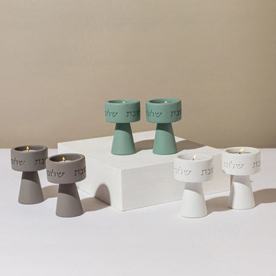 פמוטים מעוצבים בעבודת יד לשבת – דגם Solura 