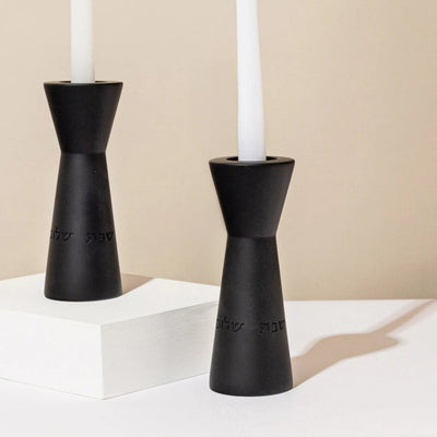 פמוטים אלגנטיים ויוקרתיים לשבת עם חריטה – דגם Aura (Copy) 