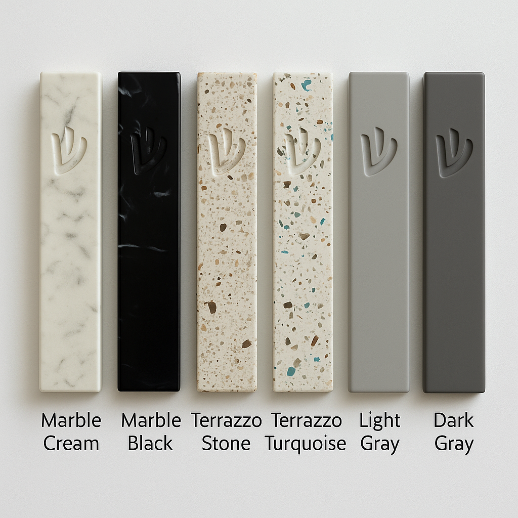 בית מזוזה מודרני משיש עשיר בצבעים אלגנטיים - דגם Street 