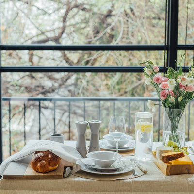 פמוטים אלגנטיים ויוקרתיים לשבת עם חריטה – דגם Aura (Copy) 
