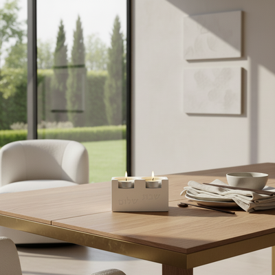 סט פמוטים לשבת בעיצוב מודרני – דגם Cube 