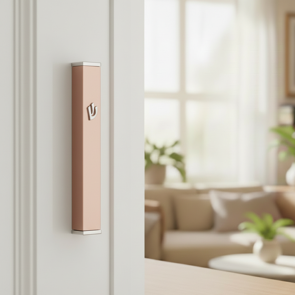 מזוזה בצבע שחור מט בעיצוב מודרני ומינימליסטי עם קווים נקיים דגם Candy 