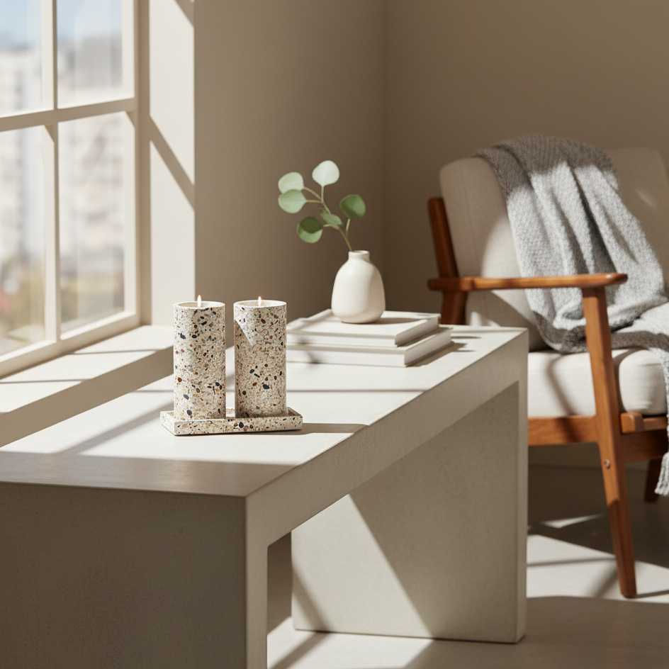 מגש בטון במראה טהור, שקט ונצחי – דגם Nest 