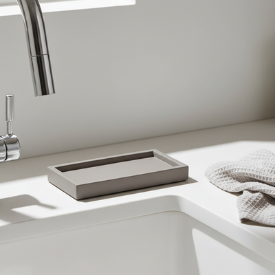 מגש בטון במראה טהור, שקט ונצחי – דגם Nest  אפור