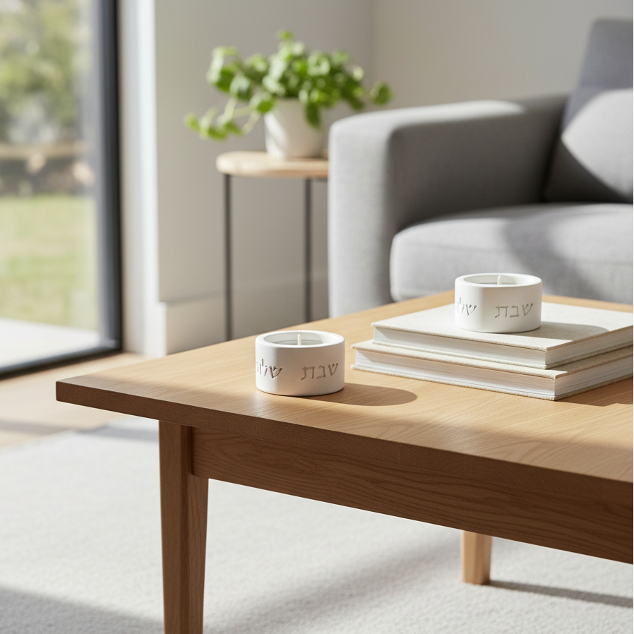 זוג פמוטים לשבת מבטון נקי בגוונים קלאסיים - דגם Concrete Flow 