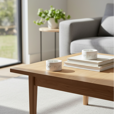 זוג פמוטים לשבת מבטון נקי בגוונים קלאסיים - דגם Concrete Flow 