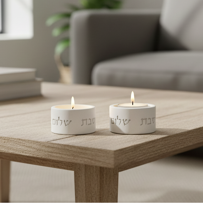 זוג פמוטים לשבת מבטון נקי בגוונים קלאסיים - דגם Concrete Flow 