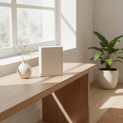 ברכת אשת חיל מודרנית יוקרתית מבטון טבעי – דגם Crown 