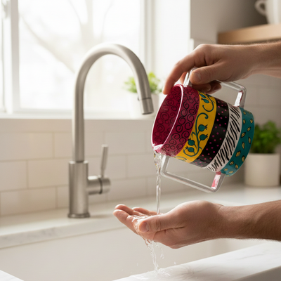 נטלה בעבודת יד עם טאצ' מודרני – טהרה באור עדין – דגם Liquid Light 