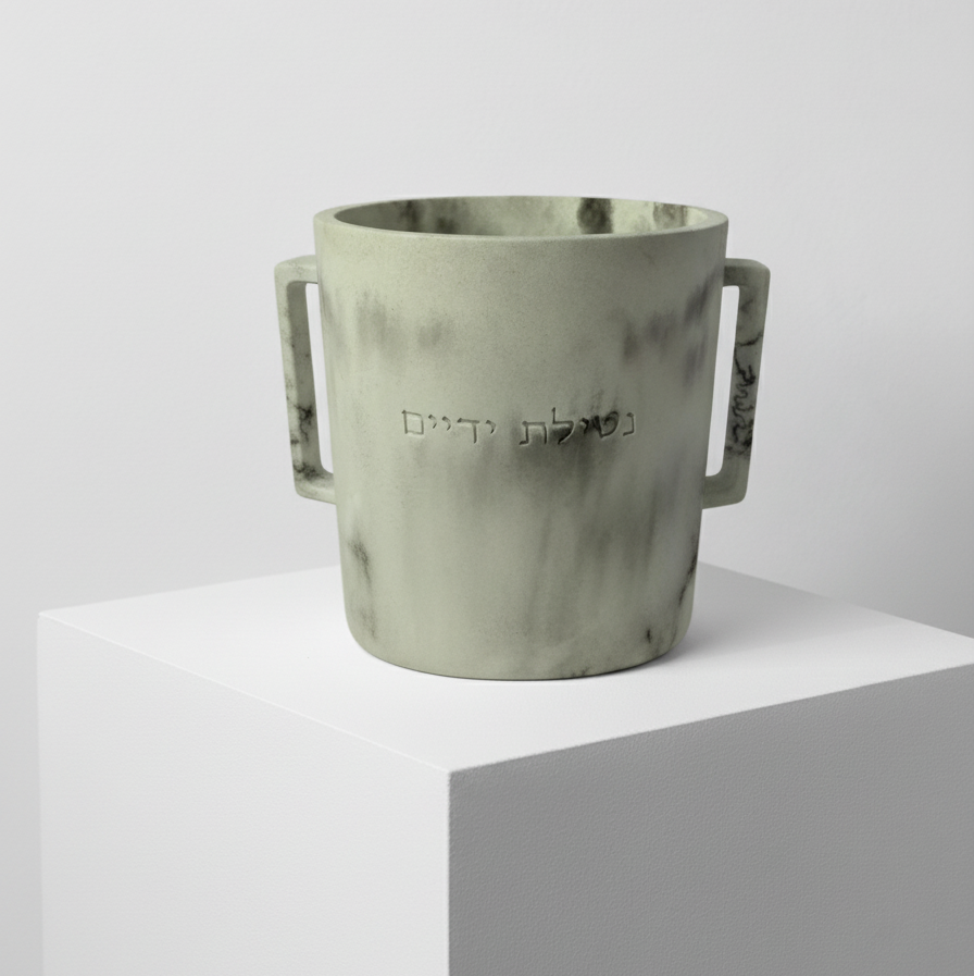 נטלה יוקרתית בעבודת יד – שילוב מושלם של מסורת וסטייל | דגם STONE  שיש קרם