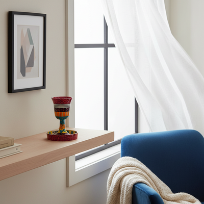 גביע קידוש לאירוח מושלם – בעבודת יד עם תחתית מאלומיניום צבוע באמייל – דגם Premium Curved 