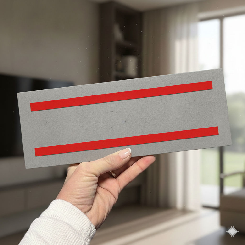 שלט מעוצב לבית עם שמות מבטון בצבע אפור כהה עם חריטה - דגם Concrete Chic 