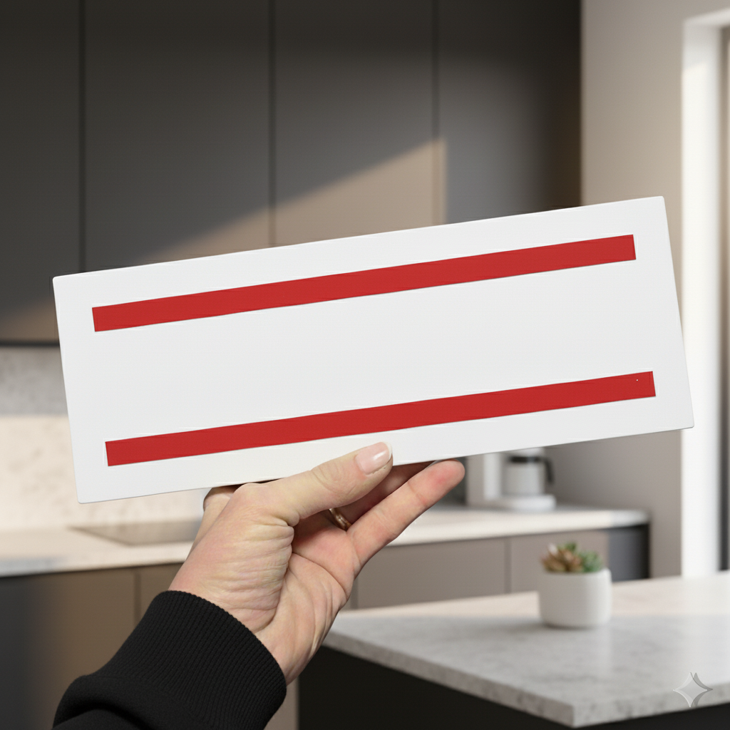 שלט בעיצוב אישי לדלת עם שמות לחריטה מבטון בצבע לבן נקי - דגם Snow 