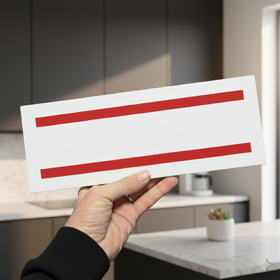 שלט בעיצוב אישי לדלת עם שמות לחריטה מבטון בצבע לבן נקי - דגם Snow 