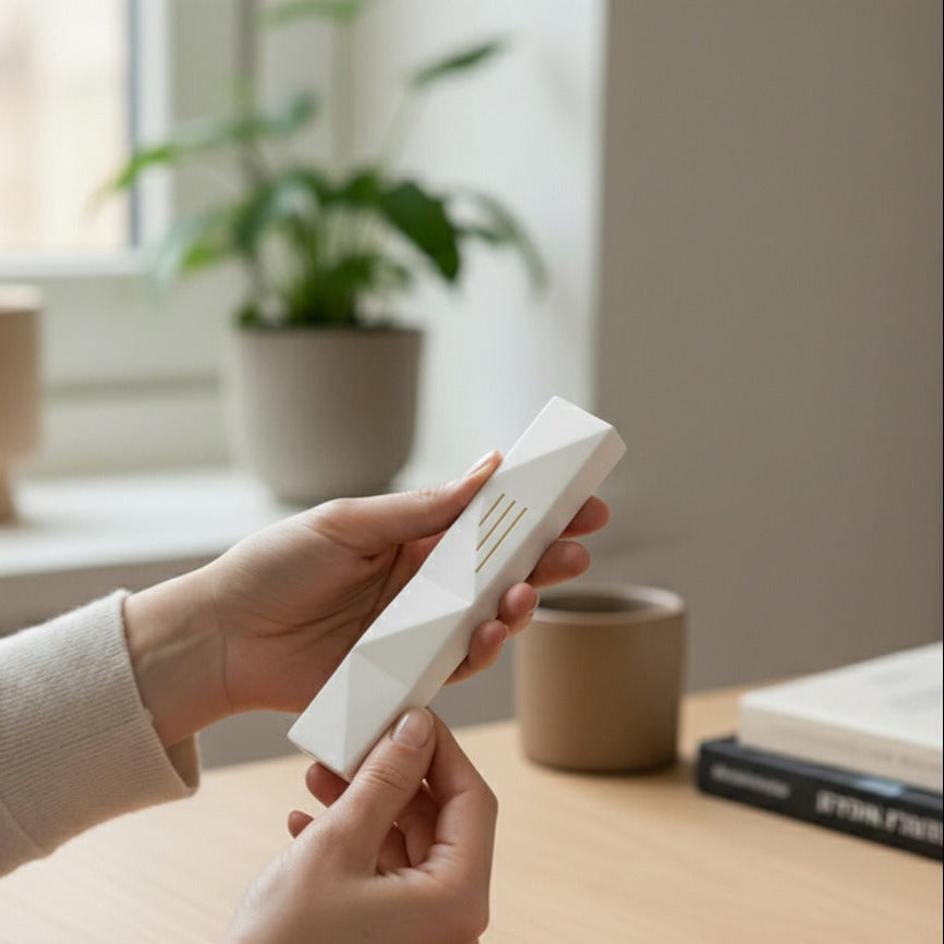 מזוזה מעוצבת לבית ולדלת כניסה בצבעים עשירים עם ש זהב - דגם Wave 