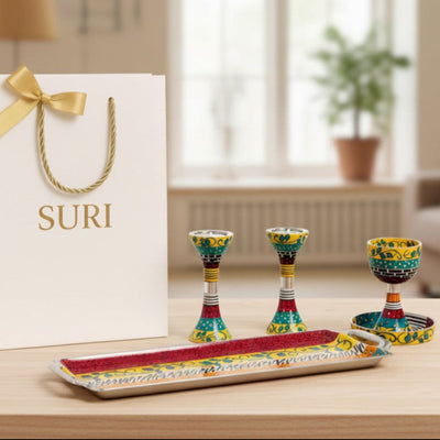 סט שבת יוקרתי בעיצוב אומנותי – דגם Premium Shabbat 