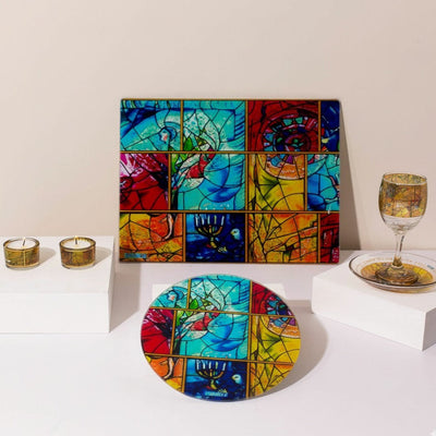 מגש חלה בעיצוב ייחודי מקולקציית Chagall Yellow 