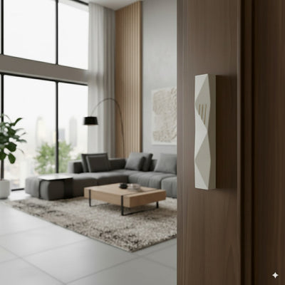 מזוזה מעוצבת לבית ולדלת כניסה בצבעים עשירים עם ש זהב - דגם Wave 