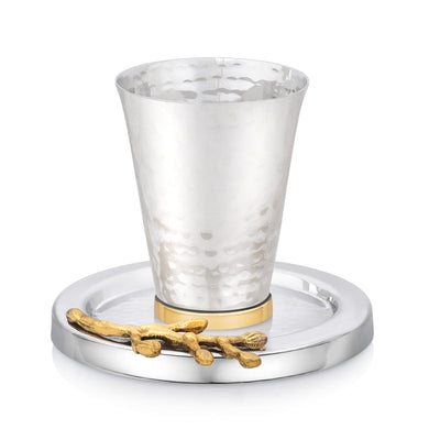 Gold Olive Branch Kiddush Cup - SURI